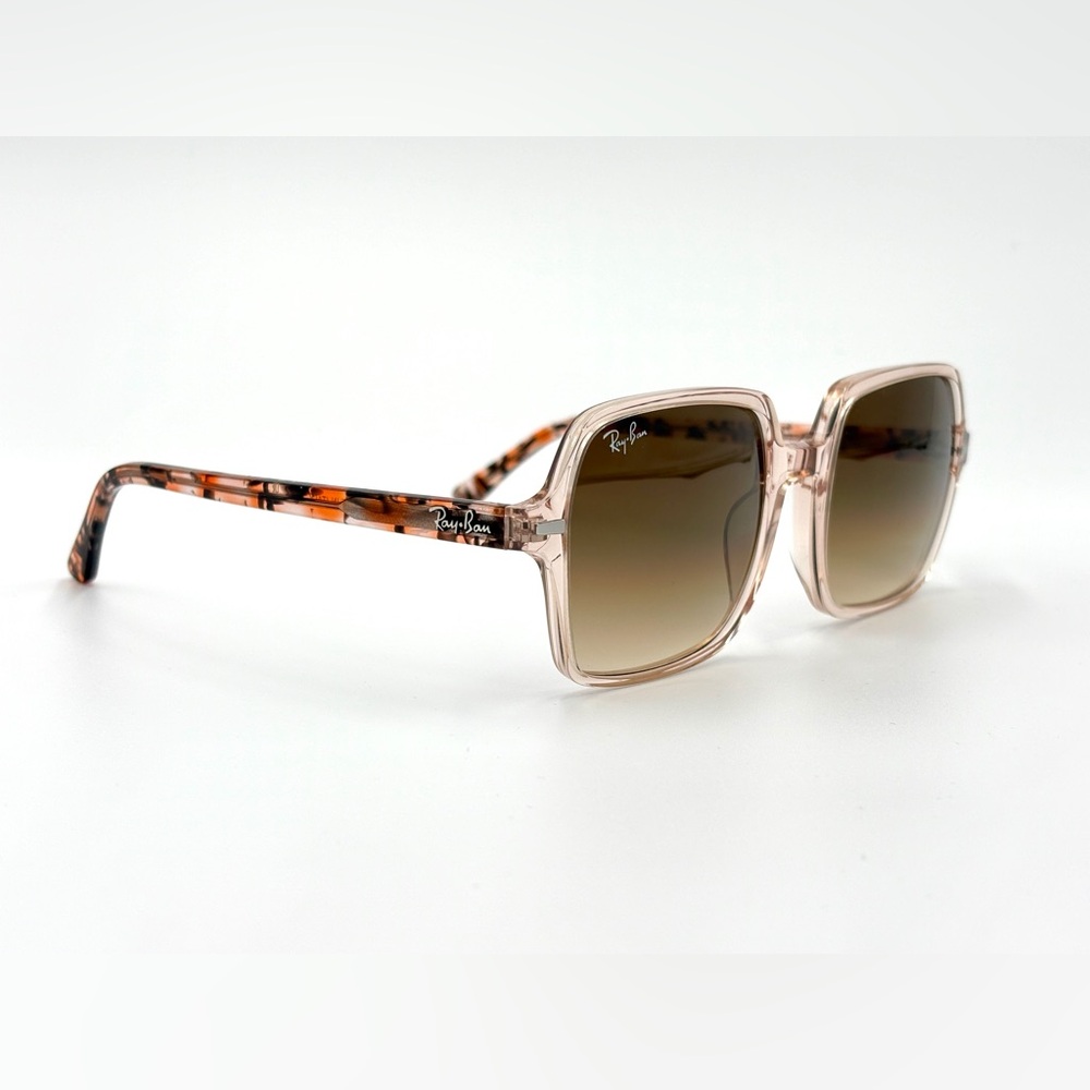 Ray-Ban 1281/51 Sunglasses transparent Brown Large Square Frame Rb1973 - Picture 2 of 12